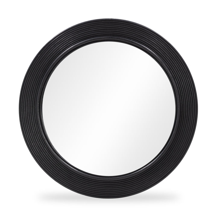 Tanya 43.5" Rattan Round Wall Mirror