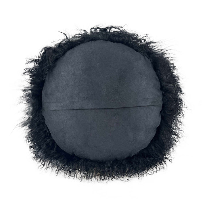 New Zealand 16" Sheepskin Round Throw Pillow