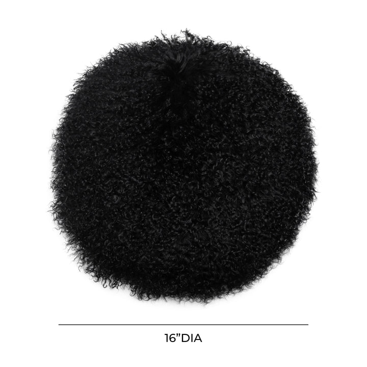 New Zealand 16" Sheepskin Round Throw Pillow
