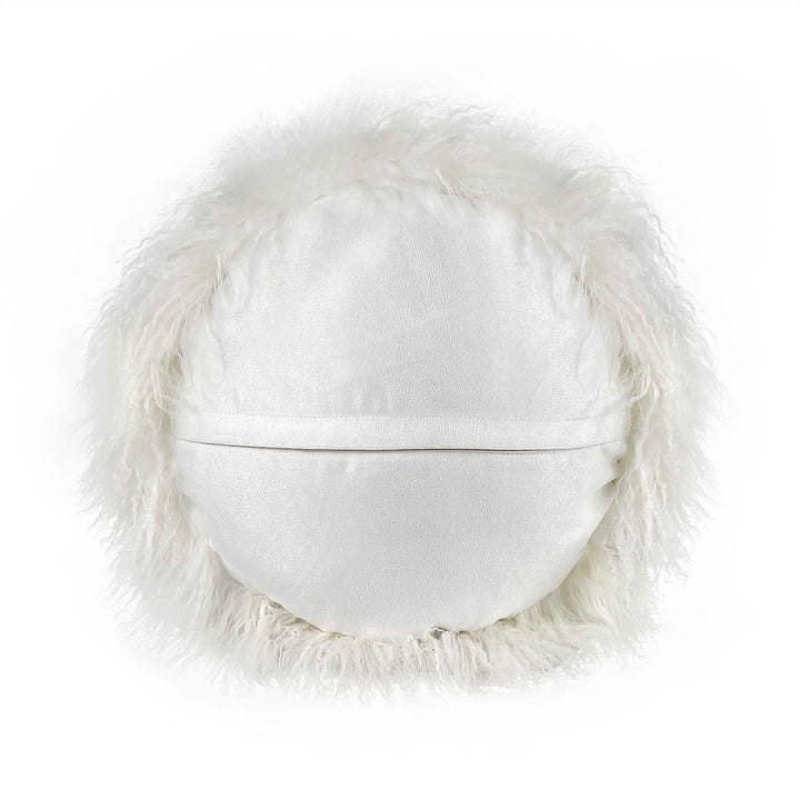 New Zealand 16" Sheepskin Round Throw Pillow