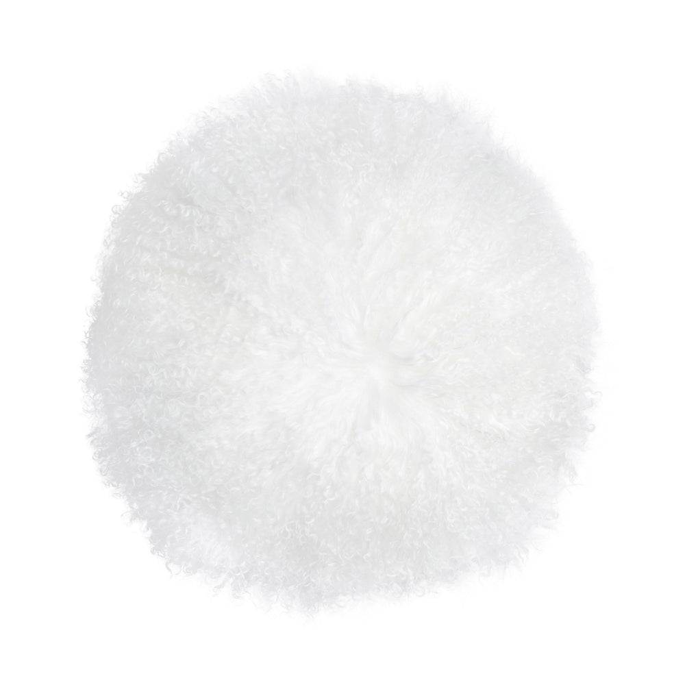 New Zealand 16" Sheepskin Round Throw Pillow