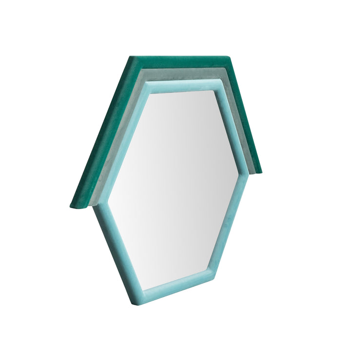 Lally 31.5"X24" Velvet Prism Wall Mirror