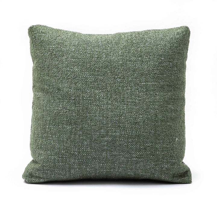 Malolo Green Basketweave Square Vegan-Down Throw Pillow Cover (16"-20") - 16" / Pillow Cover Only
