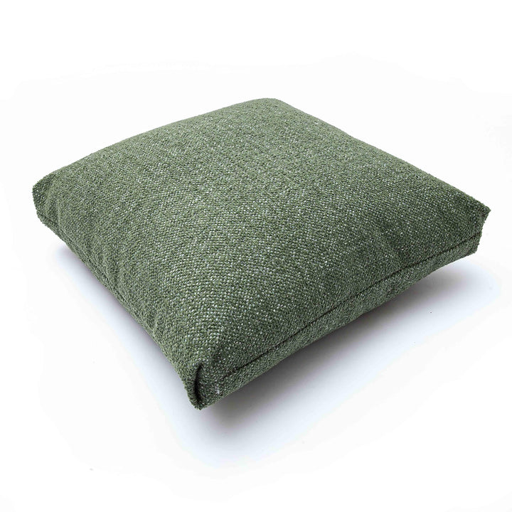 Malolo Green Basketweave Square Vegan-Down Throw Pillow Cover (16"-20") - 16" / Pillow Cover Only