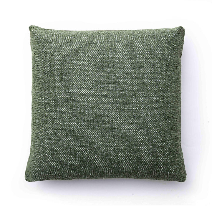 Malolo Green Basketweave Square Vegan-Down Throw Pillow Cover (16"-20") - 16" / Pillow Cover Only