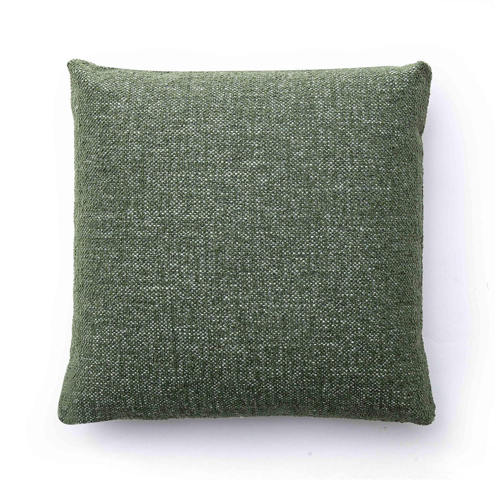 Malolo Green Basketweave Square Vegan-Down Throw Pillow Cover (16"-20") - 16" / Pillow Cover Only