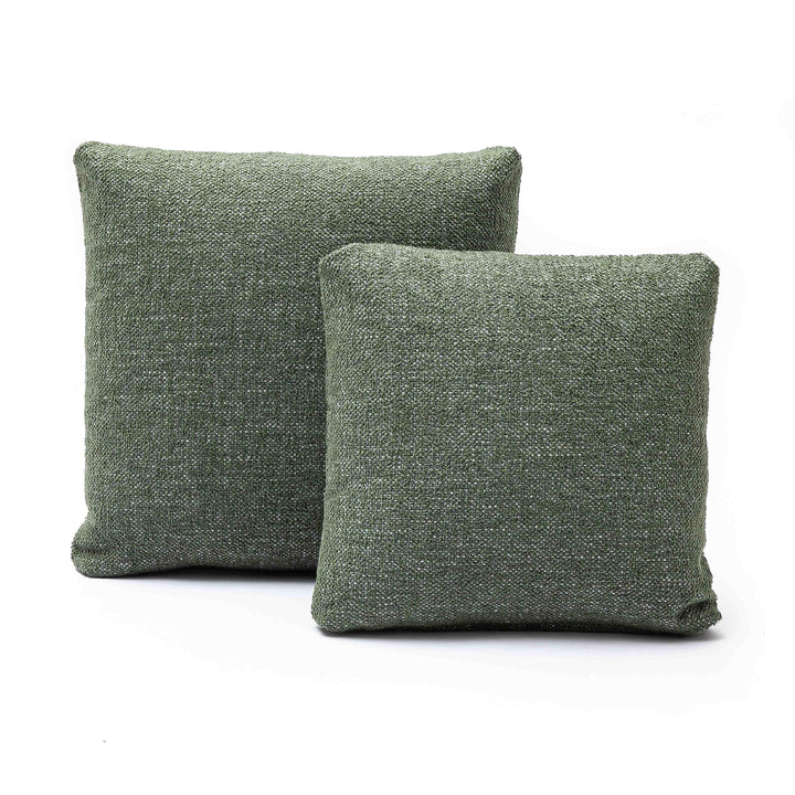 Malolo Green Basketweave Square Vegan-Down Throw Pillow Cover (16"-20") - 16" / Pillow Cover Only