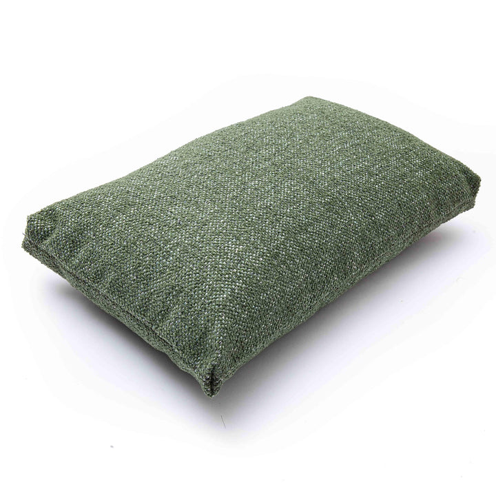 Malolo 20"X12" Green Basketweave Rectangular Vegan-Down Throw Pillow Cover - With Insert
