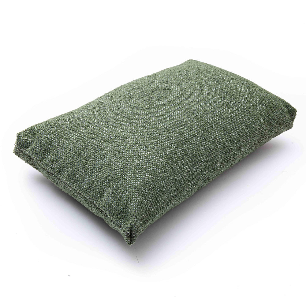 Malolo 20"X12" Green Basketweave Rectangular Vegan-Down Throw Pillow Cover - With Insert