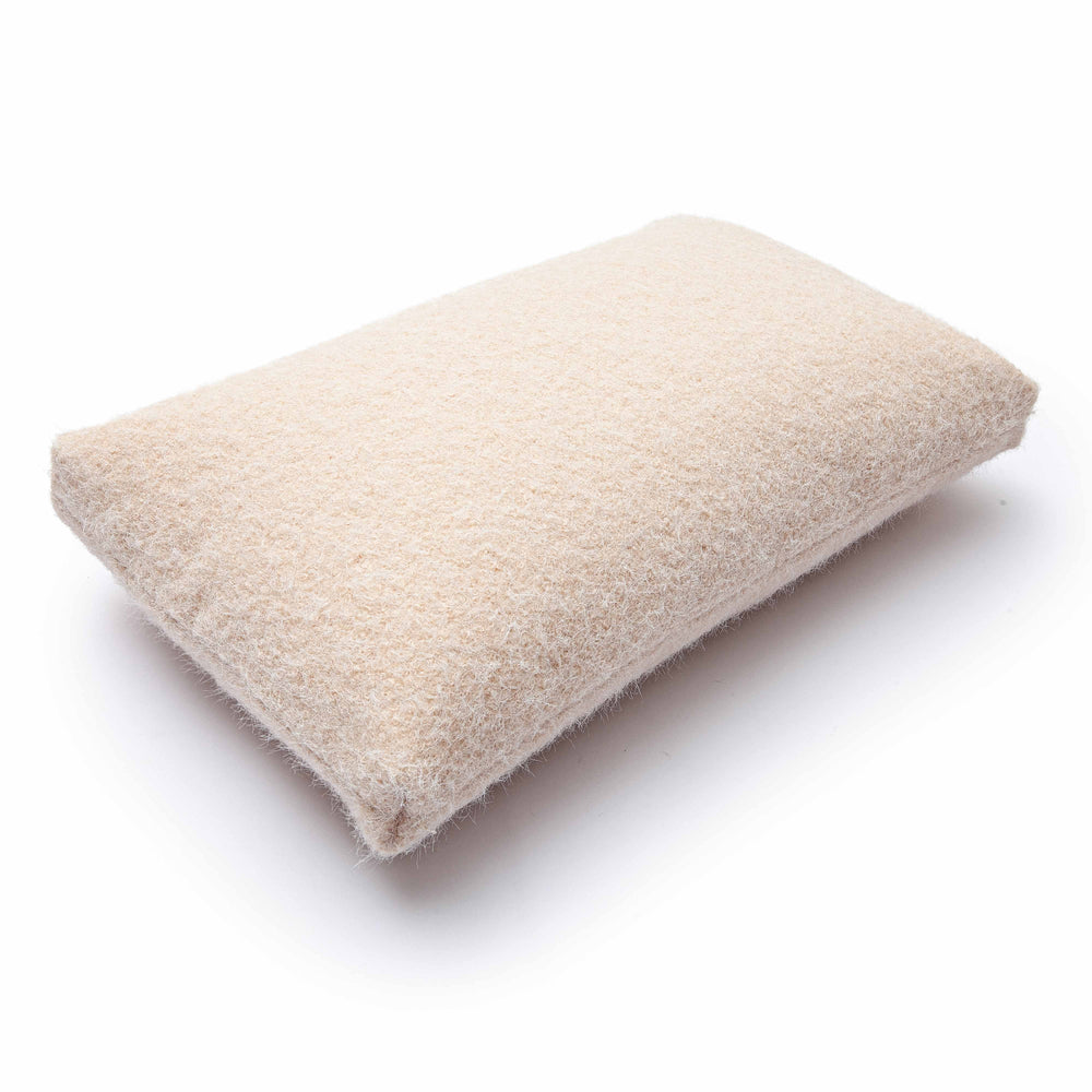 Malolo 20"X12" Long Mohair Rectangular Vegan-Down Throw Pillow Cover - Rose / Tan / Pillow Cover Only