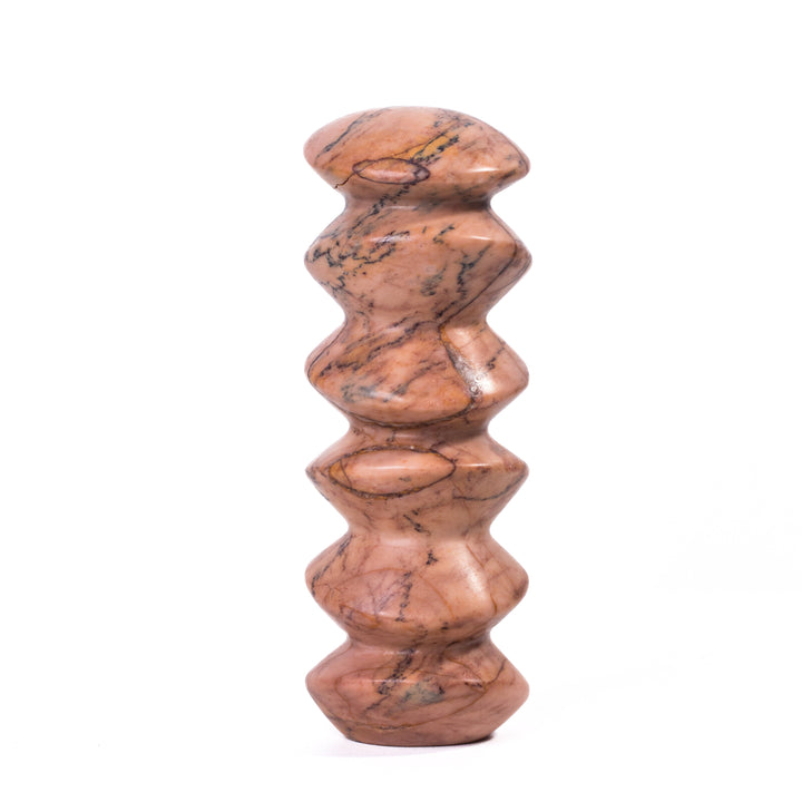 Marble Sunset Pink Cairn Tall Decorative Object