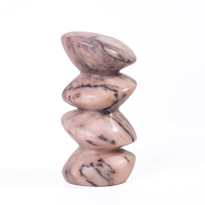 Marble Pink Cairn Decorative Object
