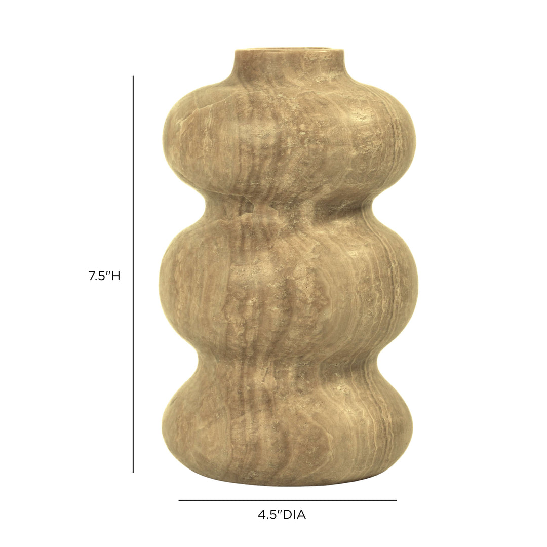 Marble Dark Onyx Swell Decorative Vase