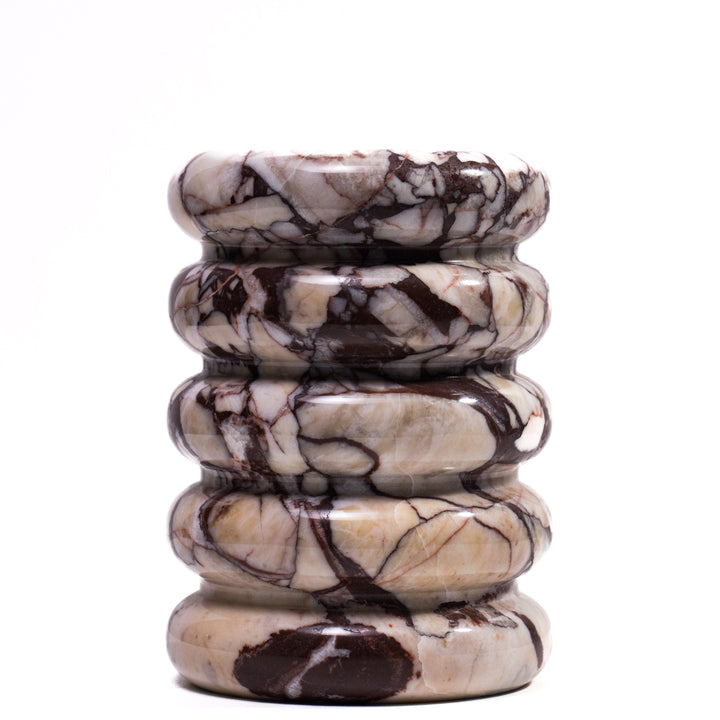 Marble Breccia Layered Decorative Vase