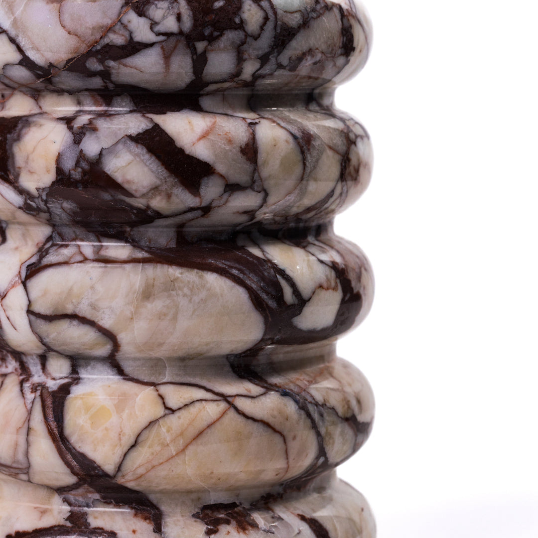 Marble Breccia Layered Decorative Vase