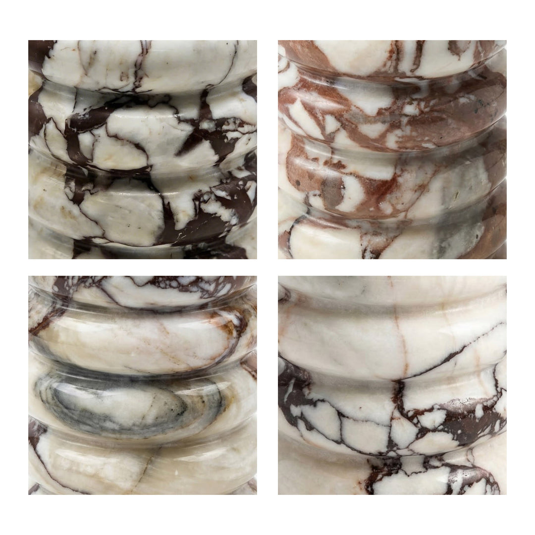Marble Breccia Layered Decorative Vase