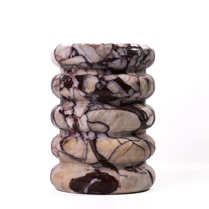Marble Breccia Layered Decorative Vase