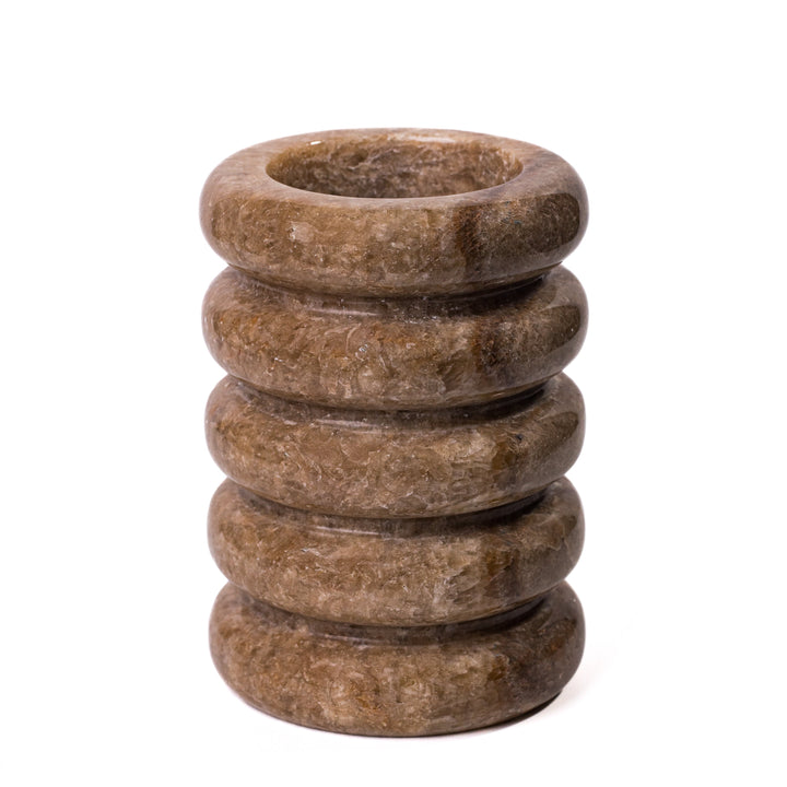 Marble Brown Layered Decorative Vase