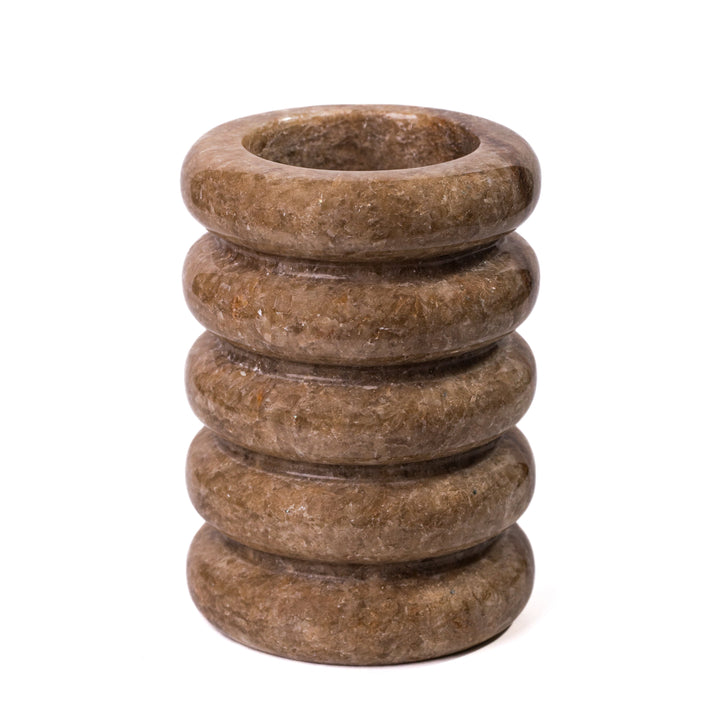 Marble Brown Layered Decorative Vase