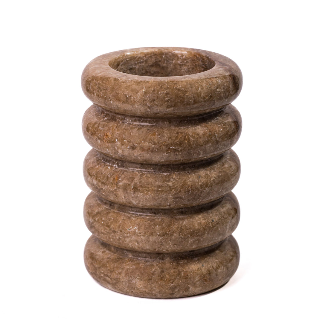 Marble Brown Layered Decorative Vase