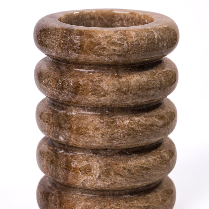 Marble Brown Layered Decorative Vase