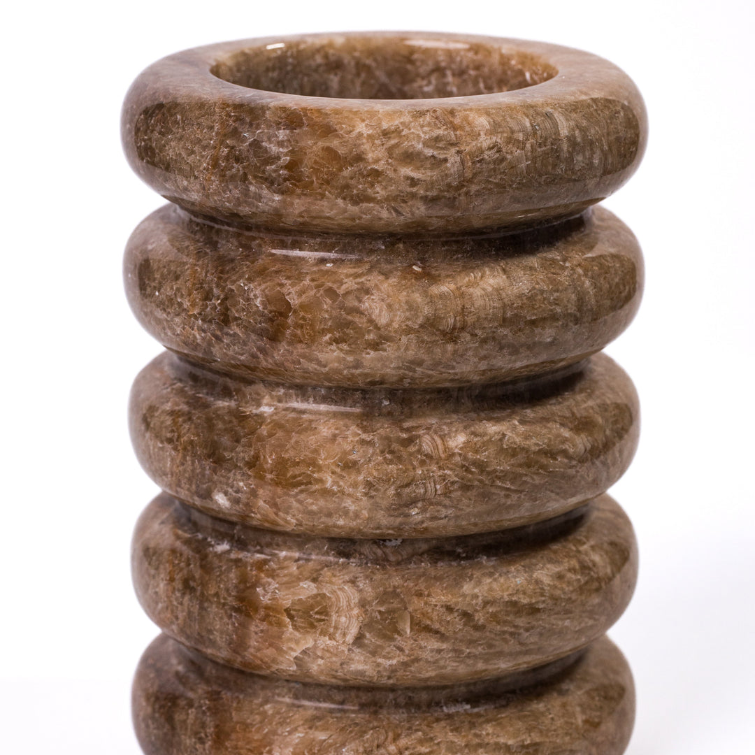Marble Brown Layered Decorative Vase
