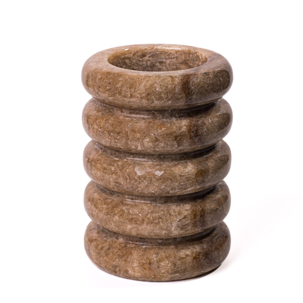 Marble Brown Layered Decorative Vase