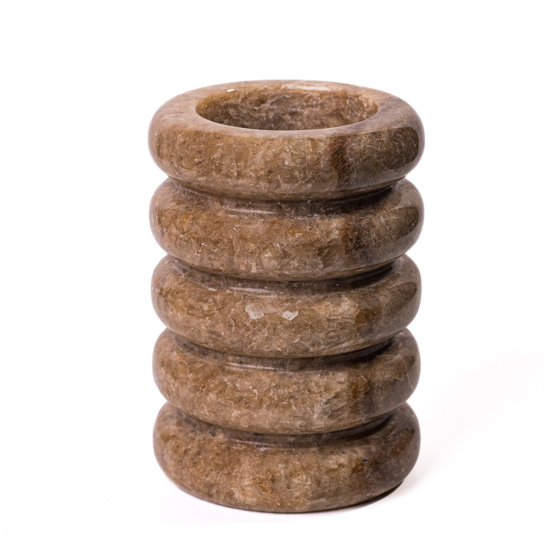 Marble Brown Layered Decorative Vase