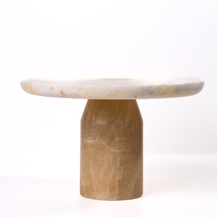 Yellow Onyx Marble Cakestand