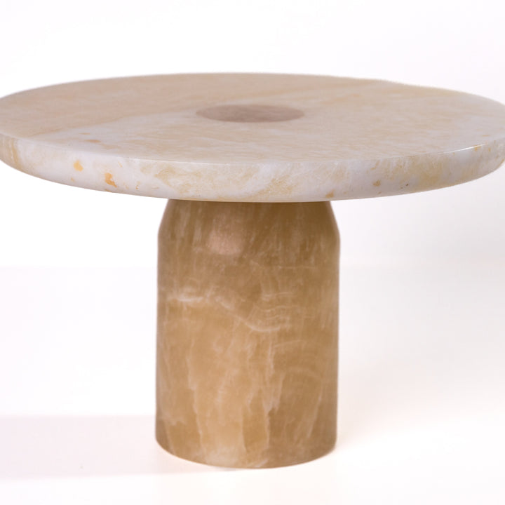 Yellow Onyx Marble Cakestand