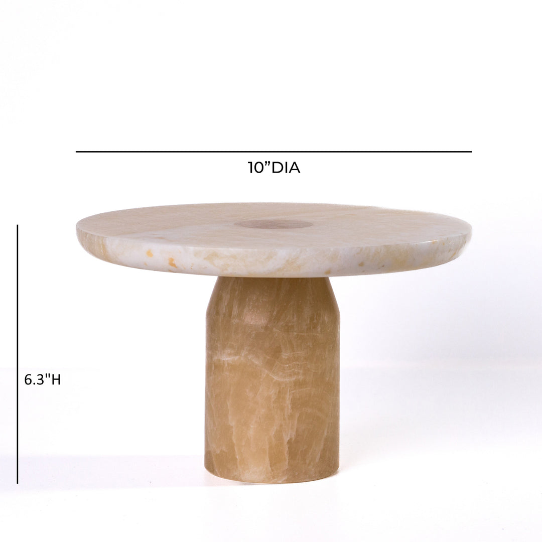 Yellow Onyx Marble Cakestand