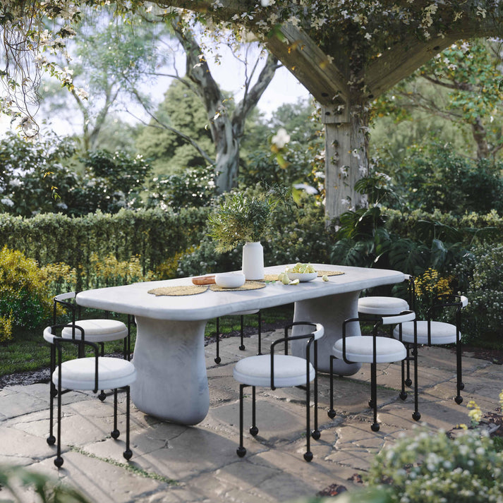 Athen 95" Grey Faux Stone Indoor