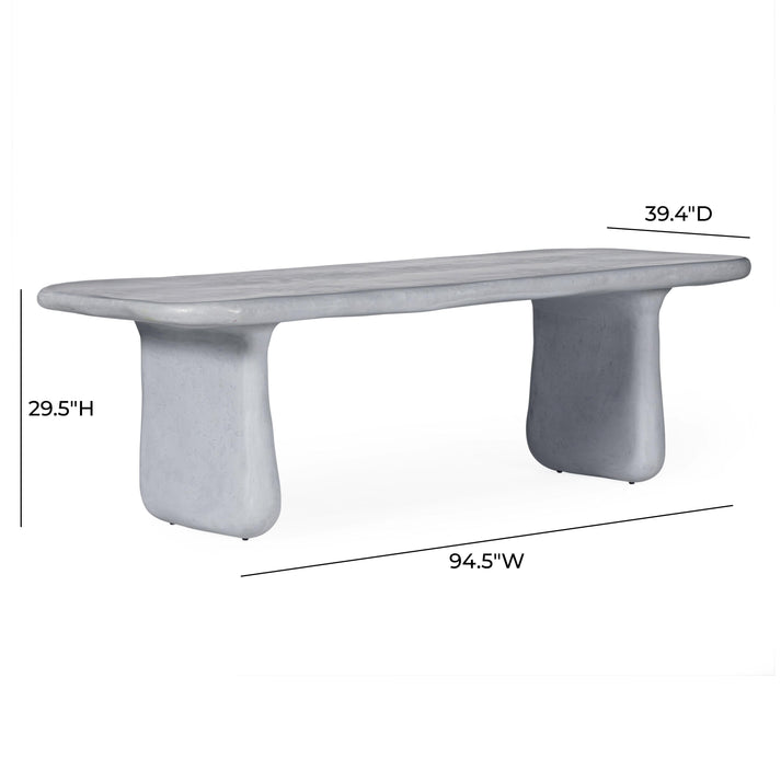 Athen 95" Grey Faux Stone Indoor