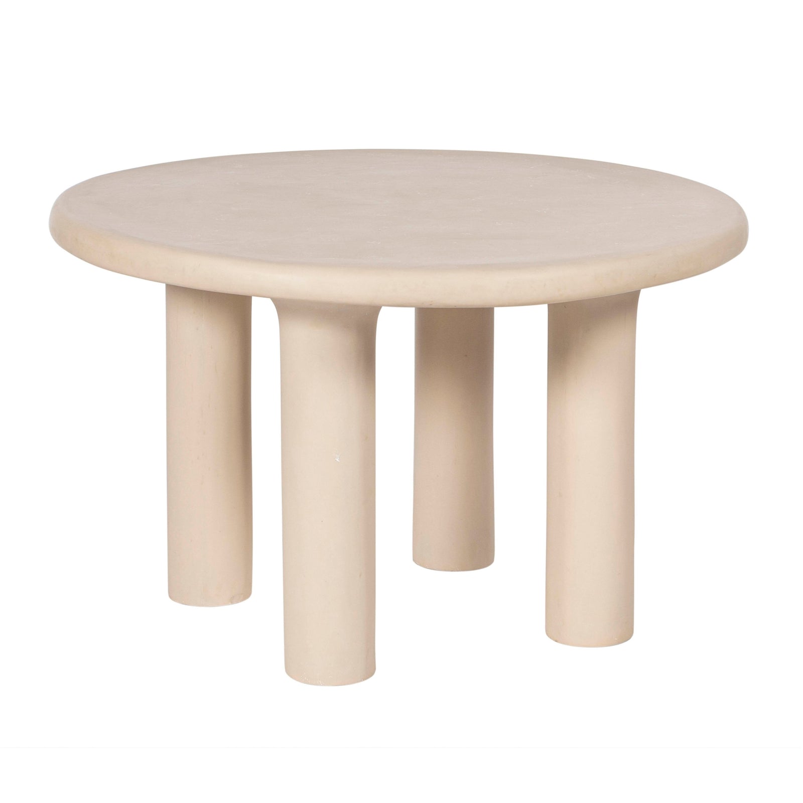 TOV Furniture Barbara 47" Cream Textured Indoor / Outdoor Round Dining Table