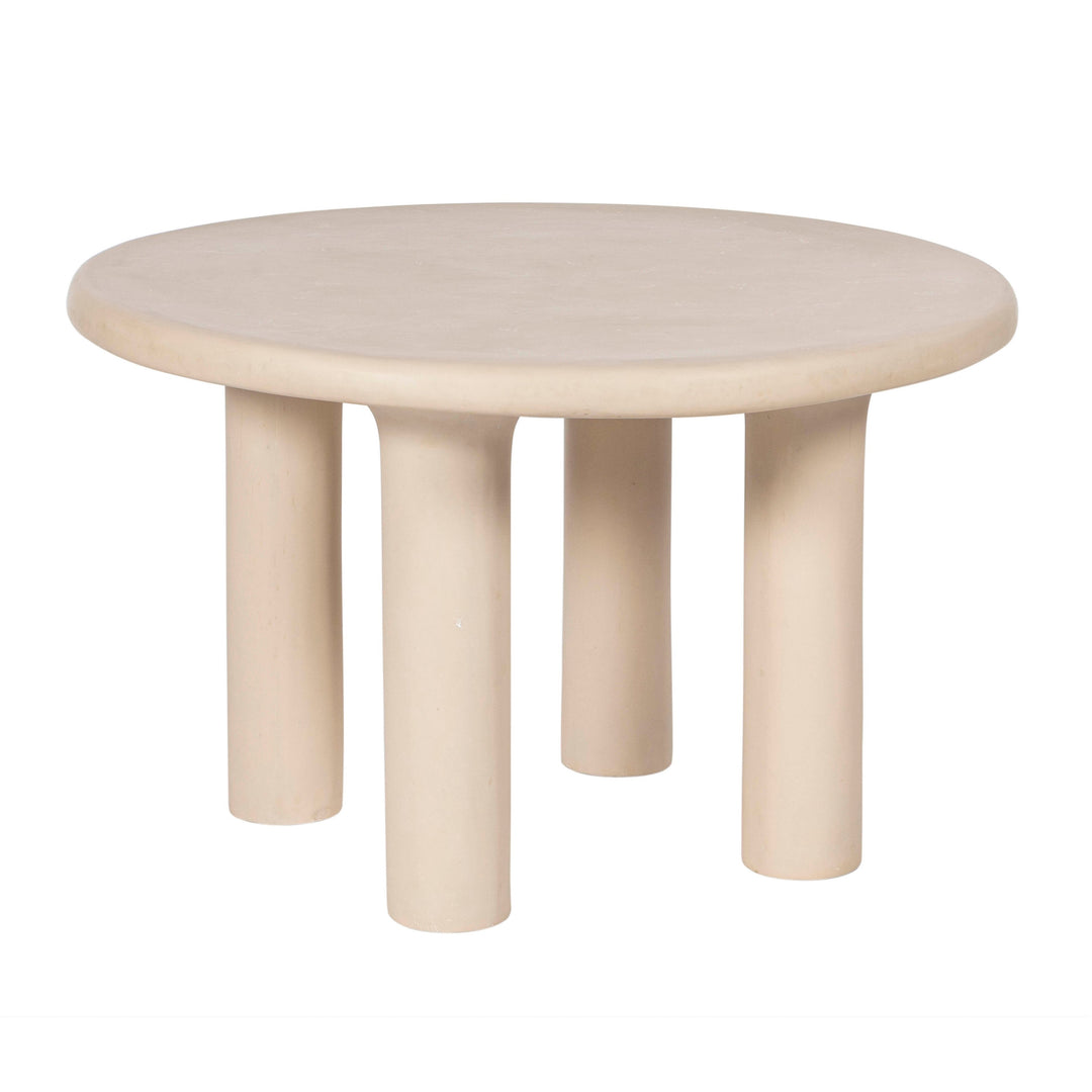 Barbara 47" Cream Textured Indoor/Outdoor Round Dining Table
