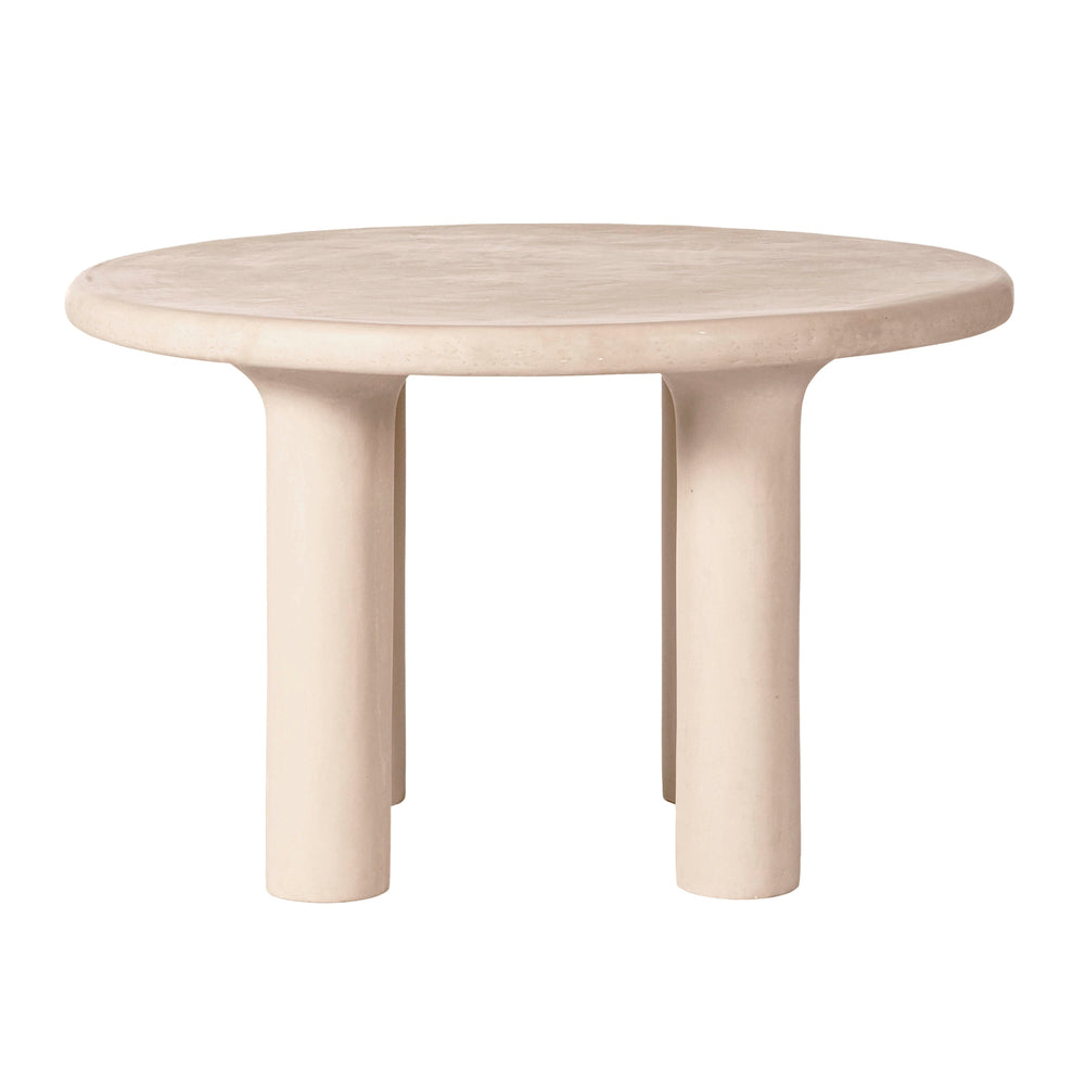Barbara 47" Cream Textured Indoor/Outdoor Round Dining Table