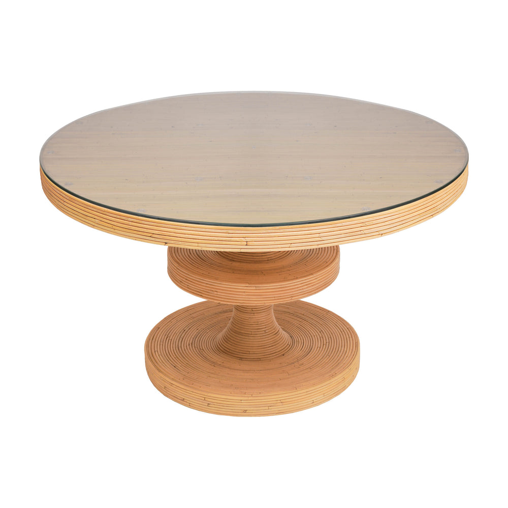 Apollonia 51" Natural Rattan Round Dining Table
