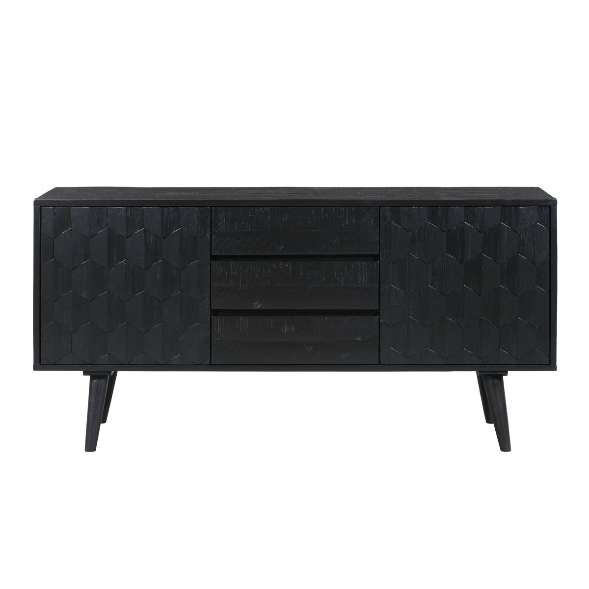 Valentina 59" Black Acacia Buffet