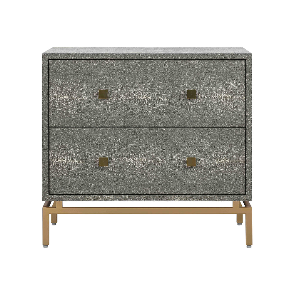 Pesce 25" Faux Shagreen 2-Drawer Nightstand