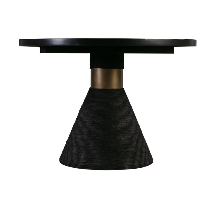 Rishi 120" Black Rope Oval Dining Table