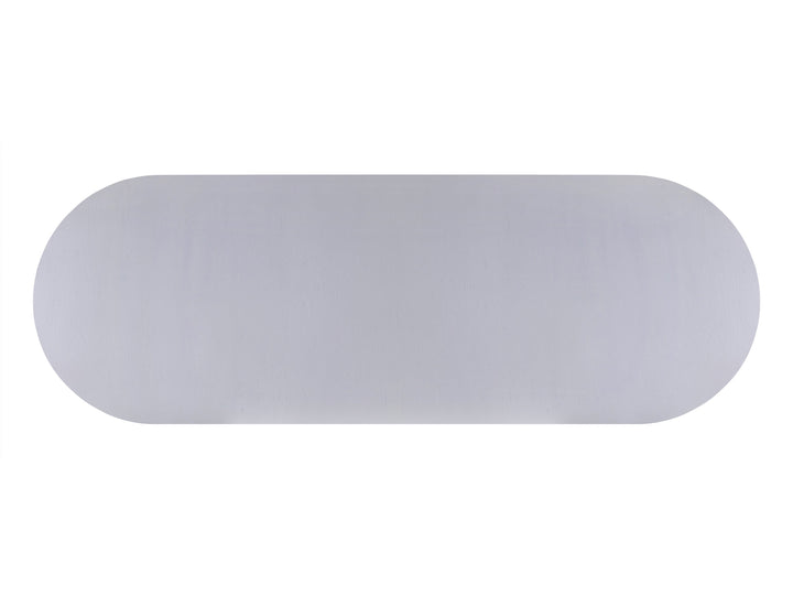 Rishi 120" White Rope Oval Dining Table