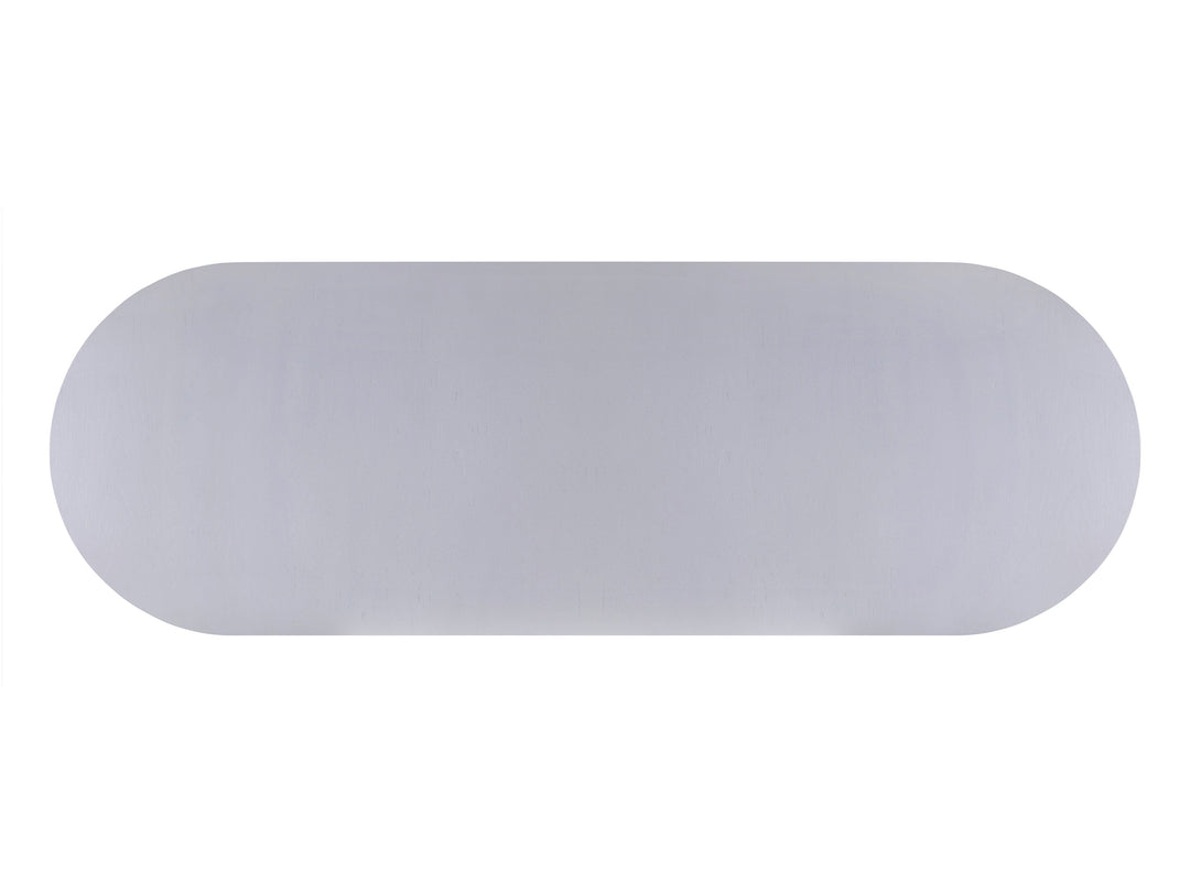 Rishi 120" White Rope Oval Dining Table