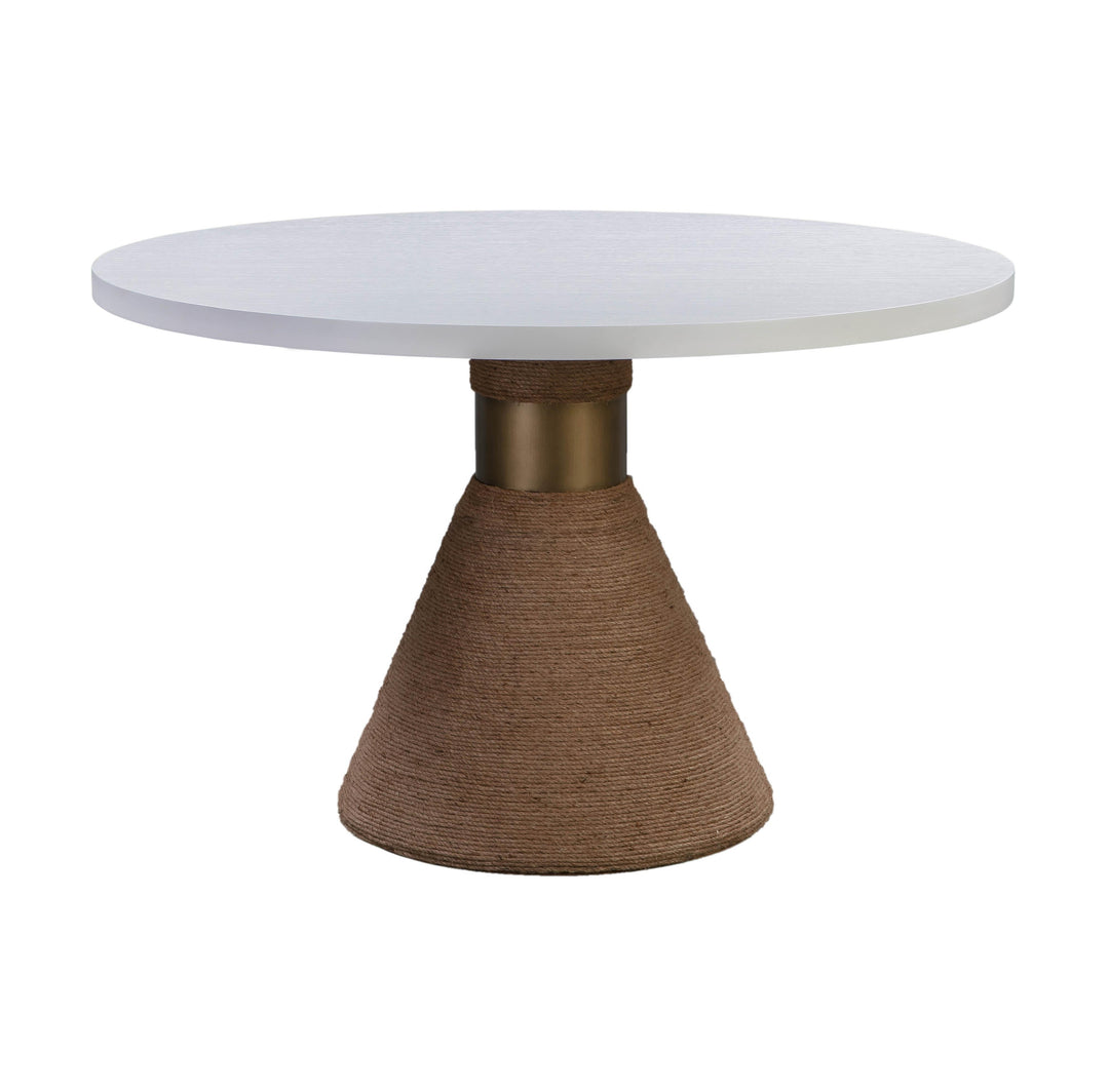 Rishi 48" White Rope Round Dining Table