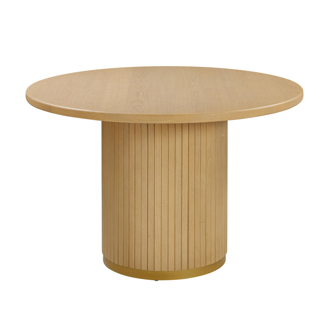 Chelsea 47" Oak Wood Round Dining Table
