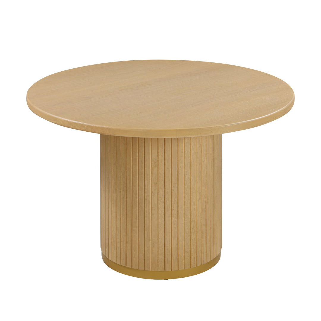 Chelsea 47" Natural Oak Wood Round Dining Table