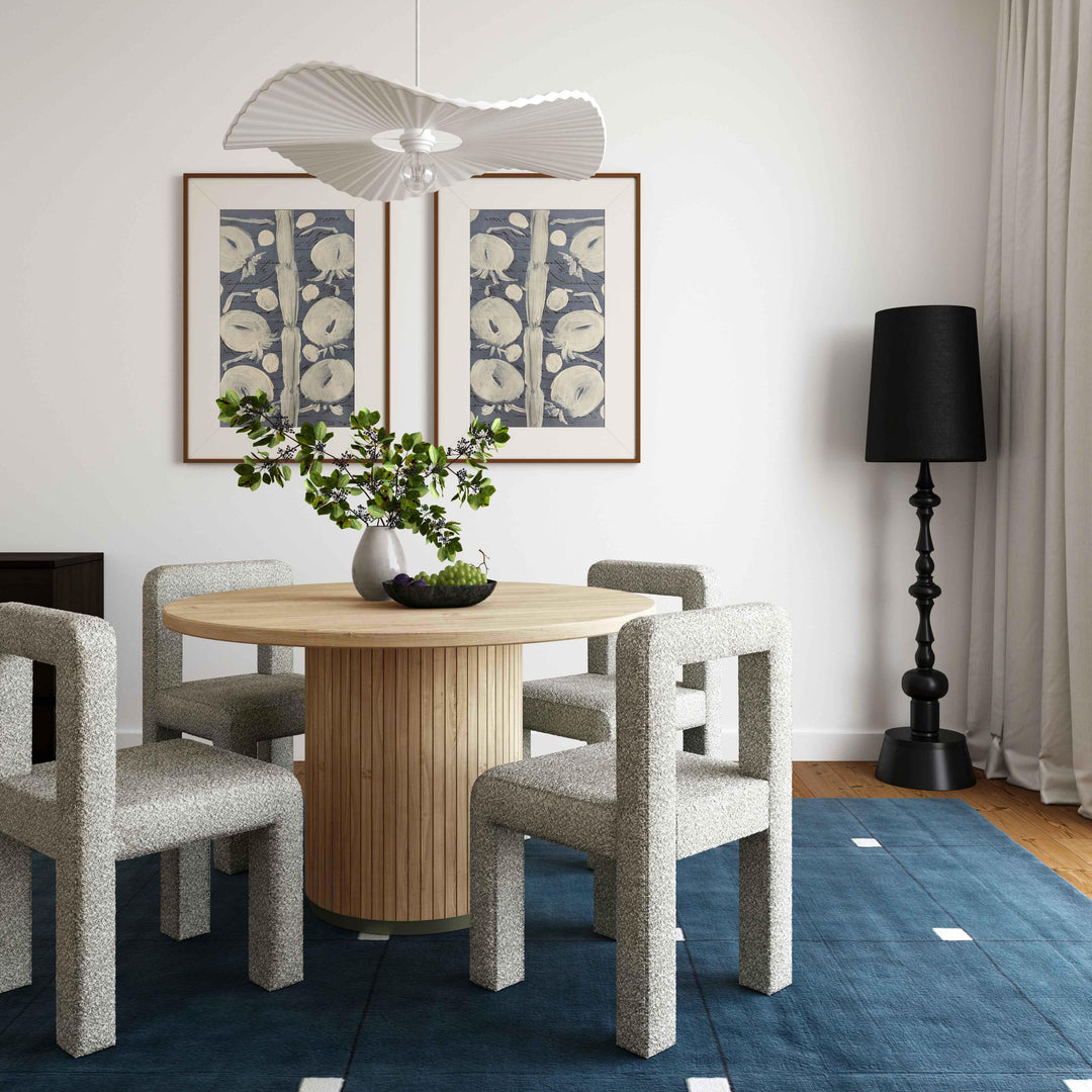 Chelsea 47" Natural Oak Wood Round Dining Table