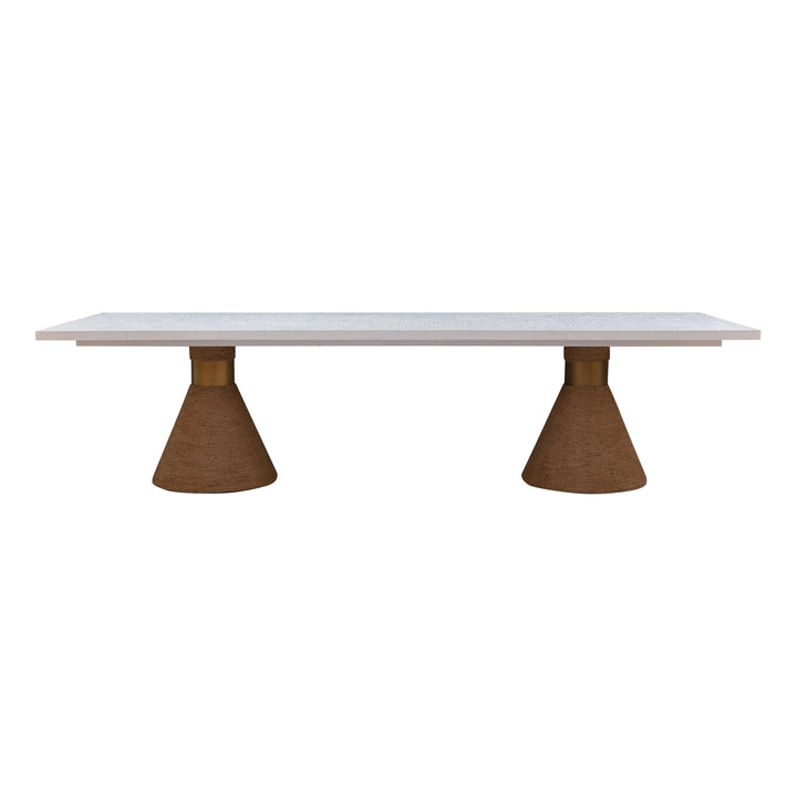 Rishi 120" Natural &amp;amp; White Rope Rectangular Dining Table