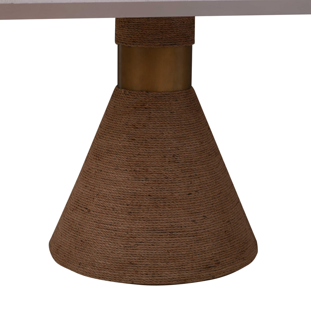 Rishi 120" Natural &amp; White Rope Rectangular Dining Table