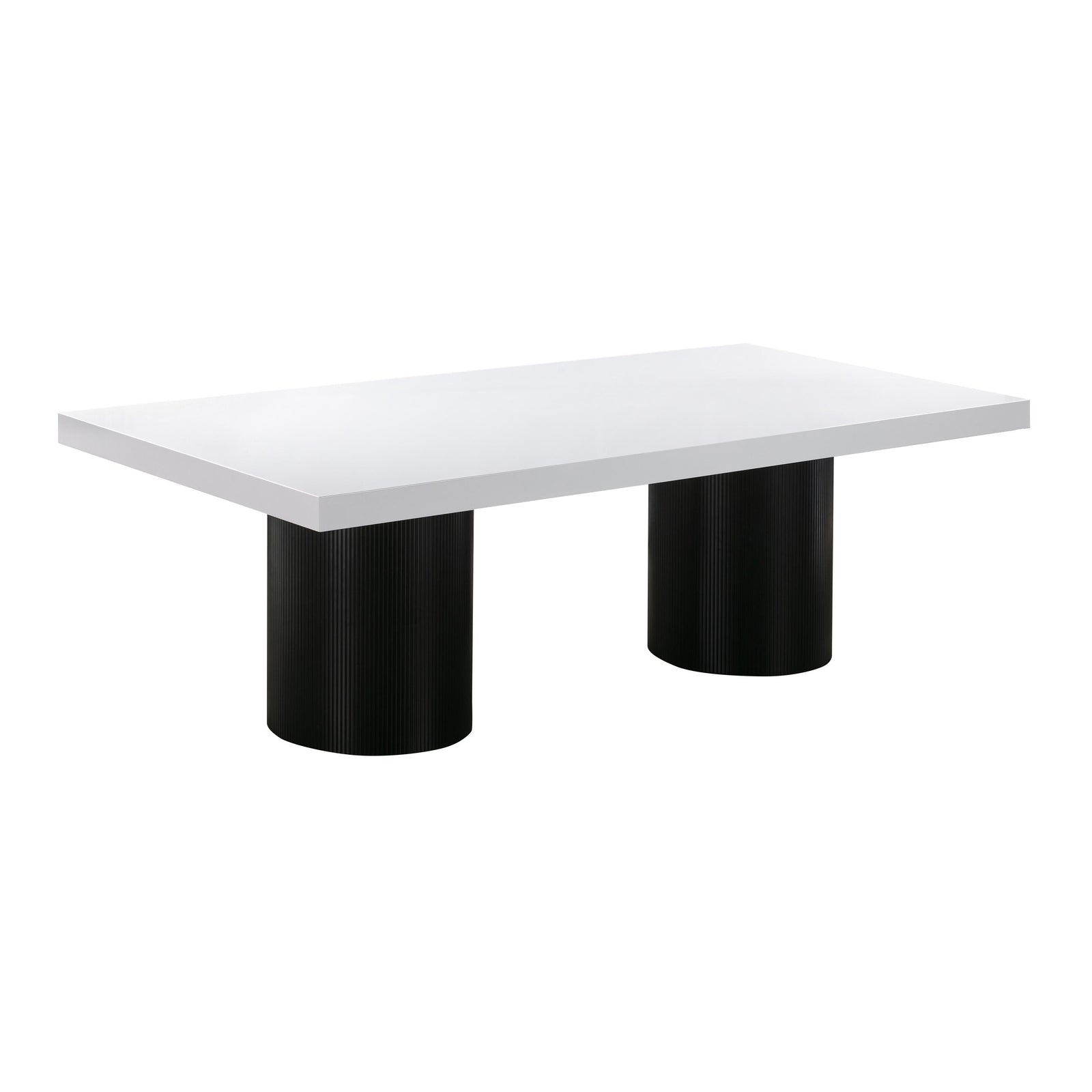 TOV Furniture Nova 95" White Lacquer Rectangular Dining Table