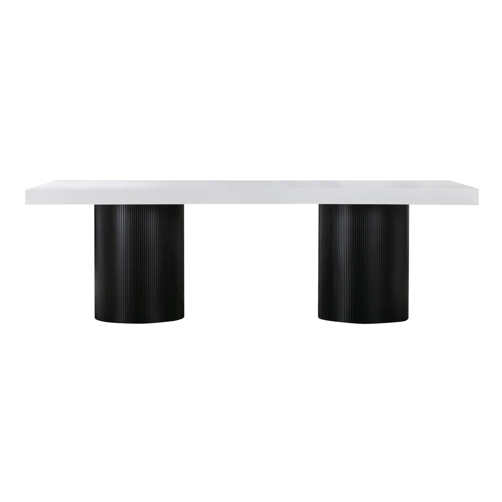Nova 95" White Lacquer Rectangular Dining Table